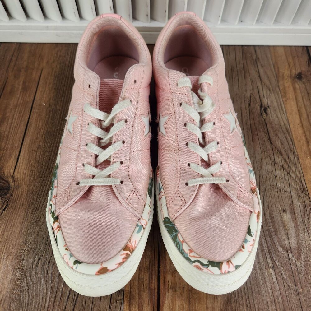 Converse Pink Floral Athletic Shoes - Picture 8 of 10